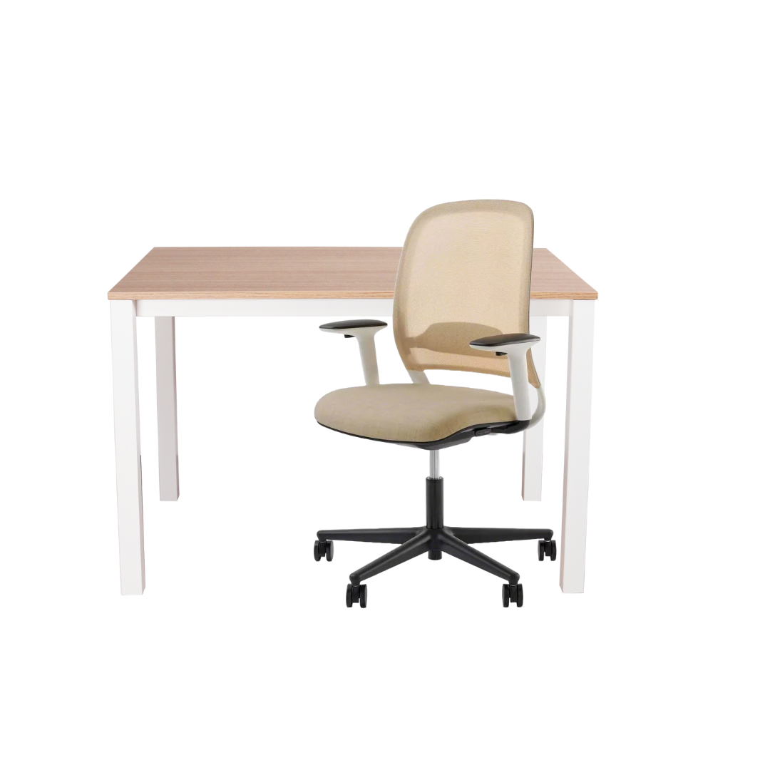 Recur Chair & Fixed Height Desk Bundle
