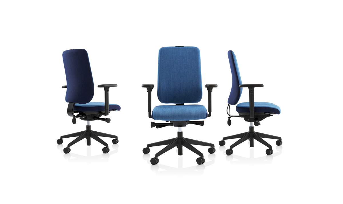 Orange box being chair rental blue