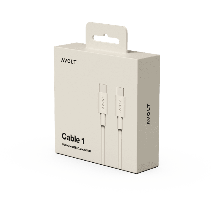 AVOLT - Cable 1 - Nomad Sand / USB-C to USB-C / 2m