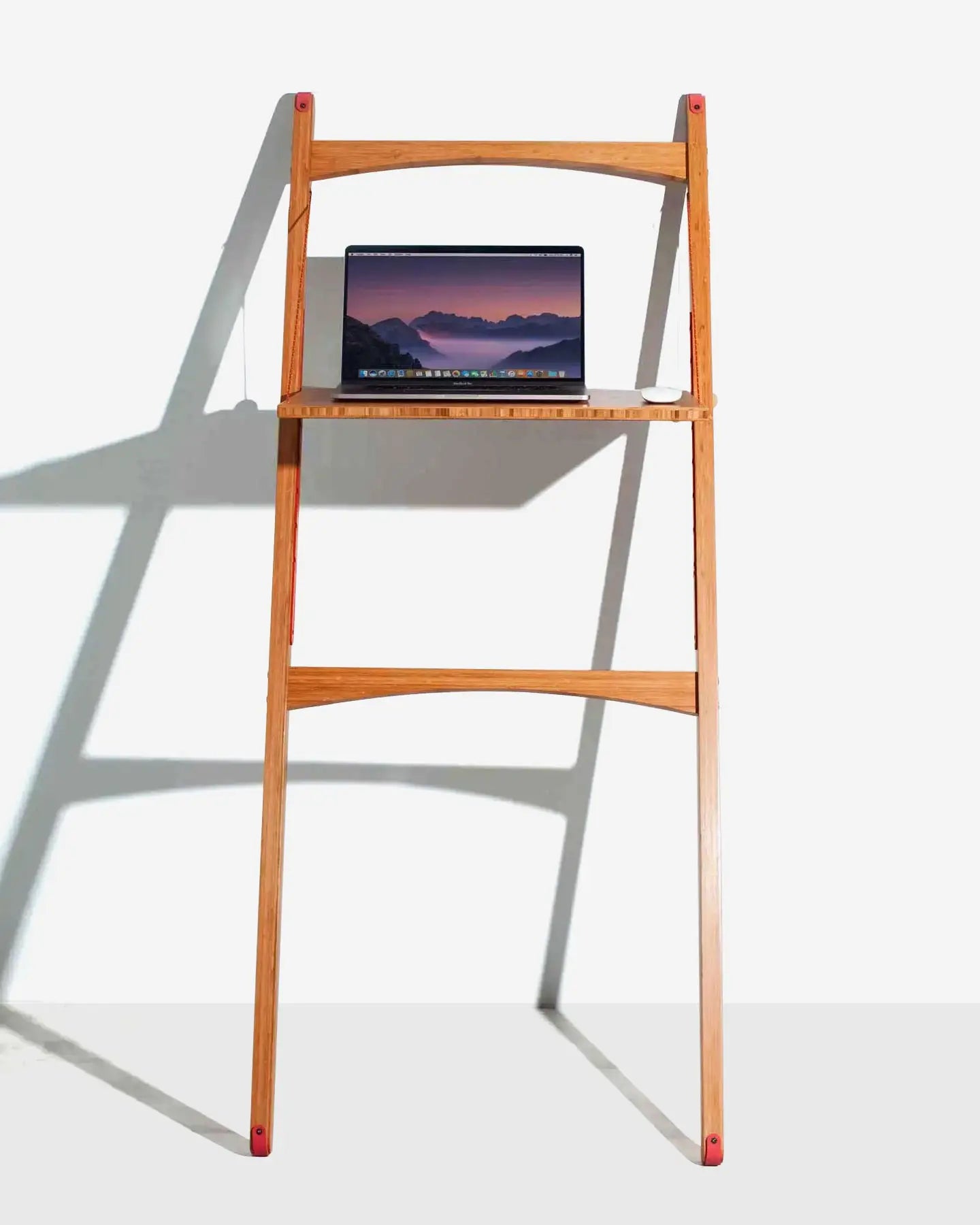 Leandesk Bamboo Folding Sit-Stand Desk – Compact Standing Desk, Space-Saving Sustainable Design - Subscription