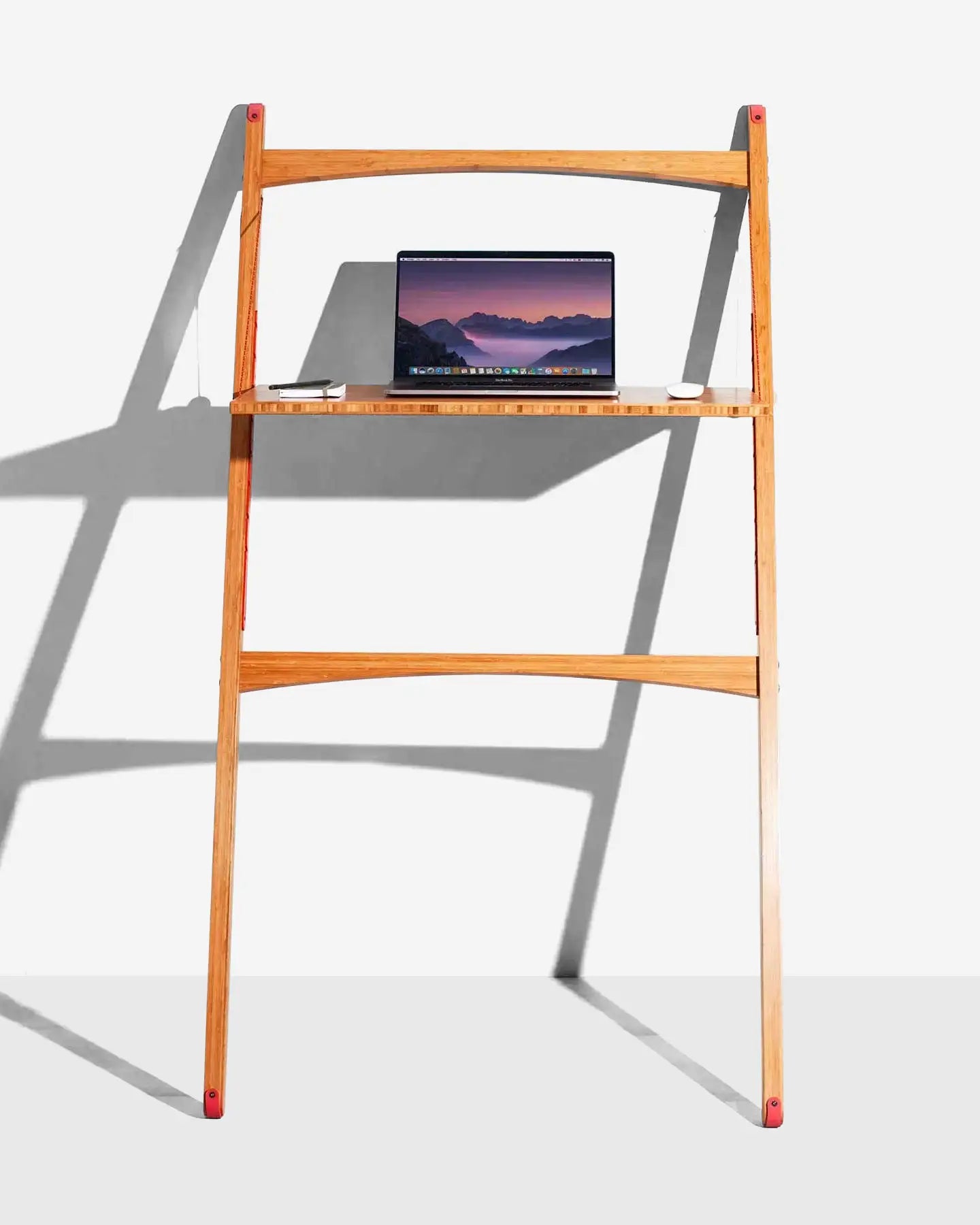 Leandesk Bamboo Folding Sit-Stand Desk – Compact Standing Desk, Space-Saving Sustainable Design - Subscription