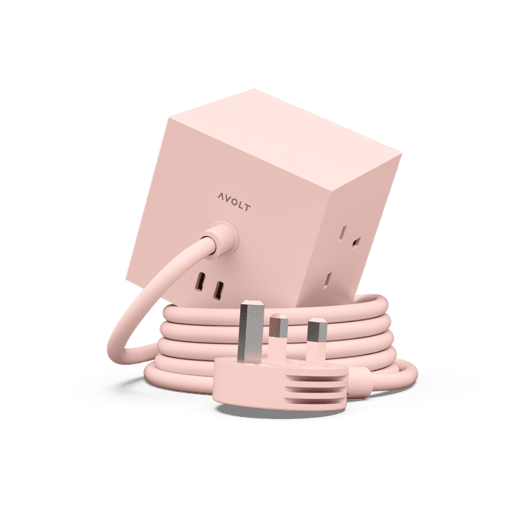AVOLT - Square 1 (UK) - New Pink / AC and USB-C